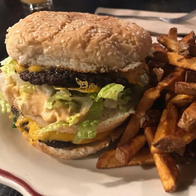 Burger and fries